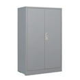 thumbnail image 5 of JINS & VICO Lockable Metal Storage Cabinet, 2 Adjustable Shelves, Gray, 5 of 7