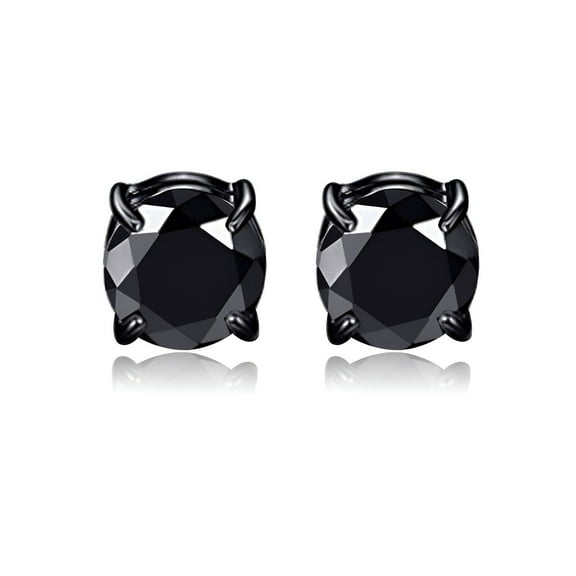 DESIGNICE Clip on Earrings,Silver Earrings,Earrings for Women,Black