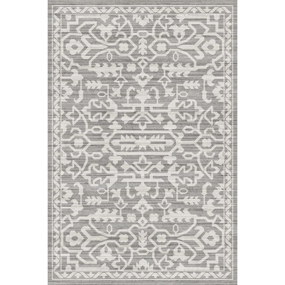 Mainstays Modern Contemporary Pattern Textured White, Machine Washable Accent Scatter Mat 2X3, Ideal for Hallway, Bedroom, Kitchen, and Laundry Room