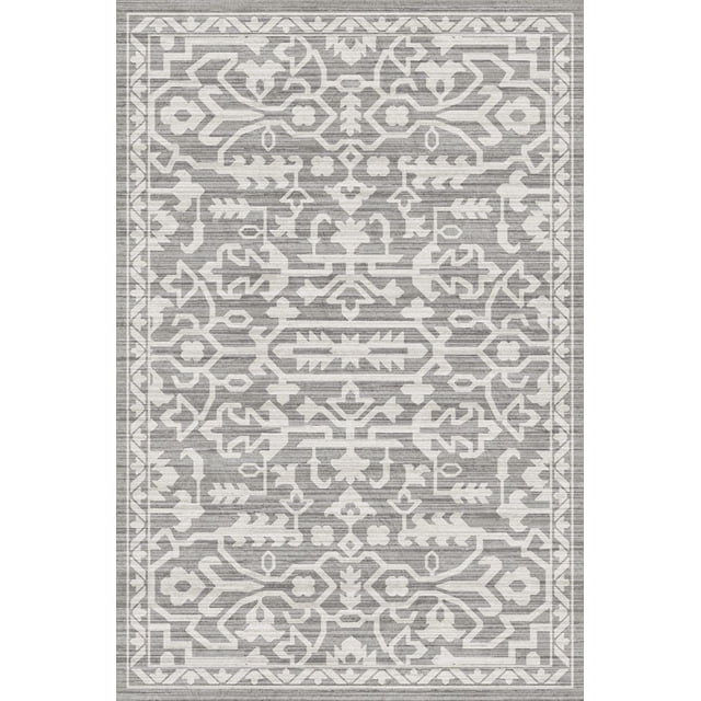 Mainstays Modern Contemporary Pattern Textured White, Machine Washable Accent Scatter Mat 2X3, Ideal for Hallway, Bedroom, Kitchen, and Laundry Room