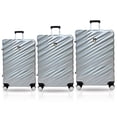 thumbnail image 1 of TUCCI Italy STORTO Ensemble de Valises Rigides 3 Pcs, Roues Pivotantes, Cadenas à Combinaison (20 Pouces/24 Pouces/28 Pouces) - Argent, 1 of 7