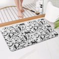 thumbnail image 4 of White Planet Cat Feather Pattern Bathroom Rugs Mat,Non Slip Microfiber Bathroom Rug,Rubber Backing,Soft Bathroom Mats for Bathroom Floor,Tub and Shower,17x30in(43x75cm), 4 of 5