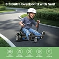 thumbnail image 3 of LENOGE Hoverboard with Seat, 6.5" Hover Board Go Kart, 300W Powerful Motor, 6-10MPH Max Speed Self Balancing Electric Scooter, 3 of 8