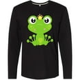 thumbnail image 3 of Inktastic Frog Princess, Girl Frog, Frog Wearing A Crown Long Sleeve T-Shirt, 3 of 5
