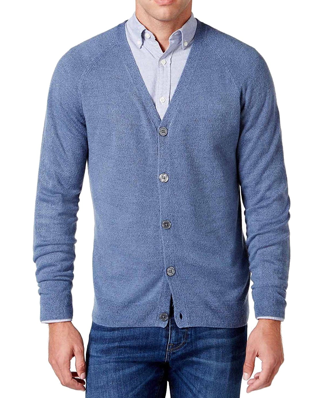 Weatherproof - NEW Denim Blue Mens Small S Button Down Cardigan Sweater ...
