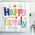 thumbnail image 1 of Ambesonne Colorful Shower Curtain, Happy Family Floral, 69"Wx75"L, Multicolor, 1 of 3