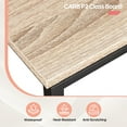 thumbnail image 3 of Bestier 95.2 inch L Shaped Desk with Power Outlet & Monitor Stand Oak, 3 of 7