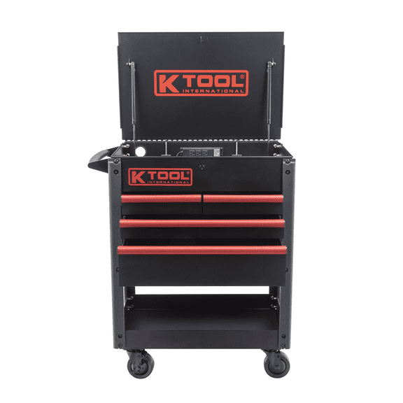 K Tool International Service Cart 35 in. Premium 4 Drawer 500 lb. (Matte Black)
