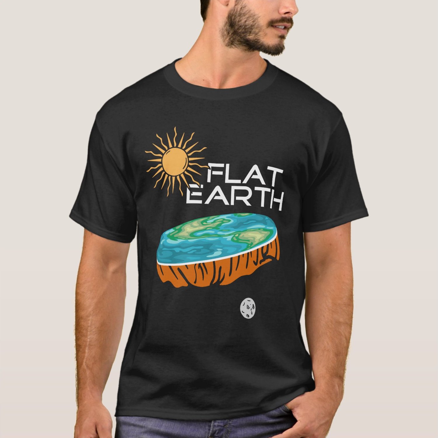 T shirt flat earth Clearance