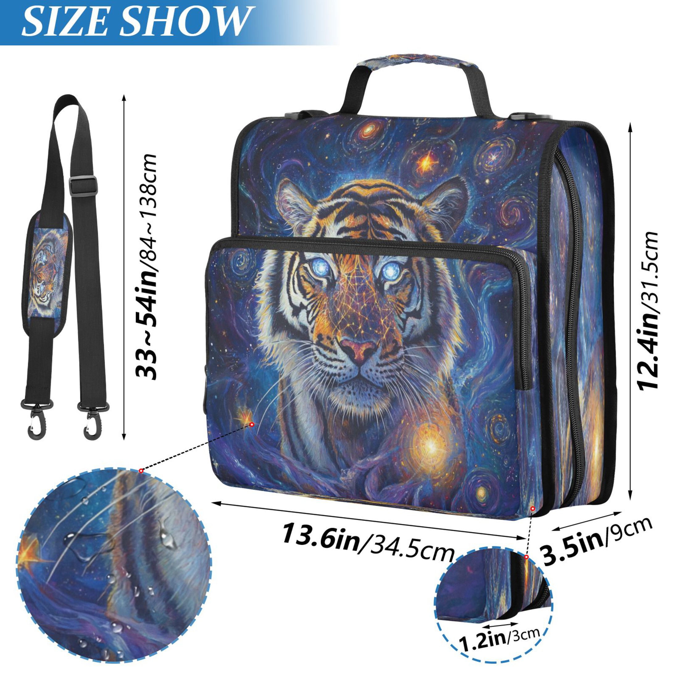 YAZAOO Zipper Binder trapper keeper Documents Organized Design Celestial Guardian Printed