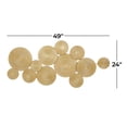thumbnail image 4 of CosmoLiving by Cosmopolitan Gold Metal Plate Wall Decor with Textured Circles, 4 of 14