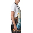 thumbnail image 3 of Xecao Iceberg Bald Eagle Print Kitchen Cooking Aprons, Waterproof Adjustable Bib Aprons with 2 Pockets for Women Men Chef, 3 of 8