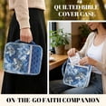 thumbnail image 5 of Xixirimido Bible Cover Case for Women Men, Large Bible Bag Bible Study Supplies Accessories Quilted Bible Carrying Cases with Handle Christian Gift, Wolf Forest Starry Night Blue Pattern, 5 of 7