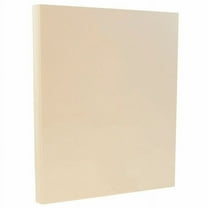 JAM Paper Vellum Bristol, 8 1/2 x 11, Ivory, 110lb, 2 packs of 50