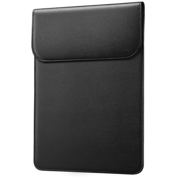 JETech Slim Laptop Sleeve for MacBook Air 13-Inch (M4/M3/M2) 2022-2025, MacBook Pro 13-Inch (M2/M1) 2016-2022, PU Leather Case (Black)