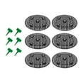 thumbnail image 1 of jinwen 6 Pieces Plant Level Pot Elevator Base Black Round Tray Planter Saucer Riser 30cmx2cm, 1 of 9