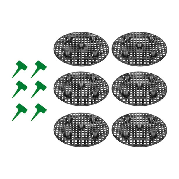 Kit de 6 bases para macetas elevadas, nivelador de plantas, base negra 30cmx2cm