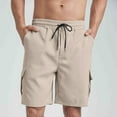 thumbnail image 2 of HCNTES Mens Walkshorts Elastic Waist Drawstring Summer Beach Short(Khaki,XL), 2 of 9
