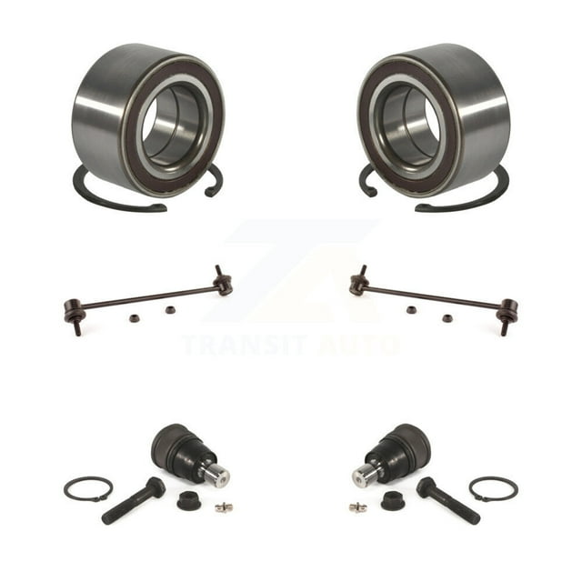 Transit Auto Front Wheel Bearing Suspension Lower Ball Joint and Sway Bar Stabilizer Link Kit for Car Mazda 3 Sport - Left Right Side (Driver Passenger) K7T-107976