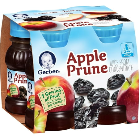 Gerber® Apple Prune Juice, 4 fl oz, 4 count - Walmart.com