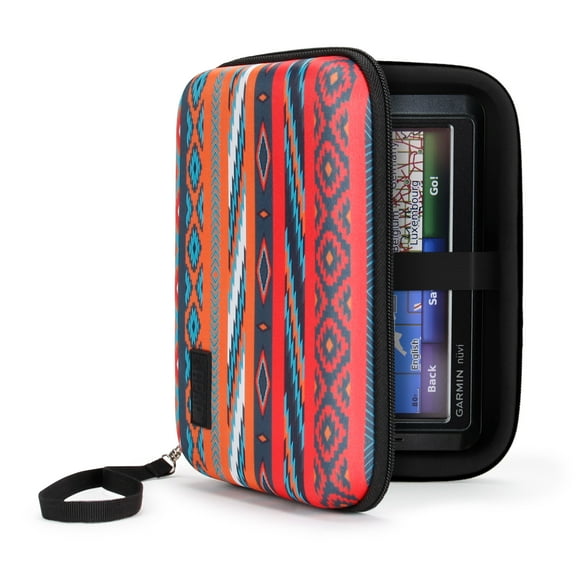 USA Gear Hard Shell Electronic Organizer Travel Case 7.5 Inch with Weather Resistant Exterior and Large Mesh Accessory Pocket