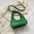 thumbnail image 4 of Bolso de hombro Hobo para mujer, PU suave, Punk, con remaches, Bolso de mano para niñas, bandolera (verde), 4 of 8