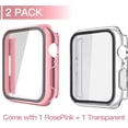 thumbnail image 2 of XIHAMA 2Pcs Hard PC Case with Tempered Glass Screen Protector for iWatch 1 to 9 Generations 38/40/41/42/44/45/49mm, Ultra-thin Anti-scratch Overall Protective Cover for iWatch1 to 9 Generations, 2 of 8