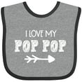 thumbnail image 3 of Inktastic I Love My Pop Pop with Arrow Boys or Girls Baby Bib, 3 of 4
