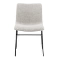 thumbnail image 4 of NPD Furniture Bruce Fabric Dining Side Chair in Pebbled Cream (Set of 2), 4 of 12