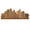 Chicago Skyline - Large Size, variant on Inspired Indigo Cincinnati Ohio Skyline Wall Art Decoration, Walnut and Maple Wood, Brown, Large Size 19" x 7.25"