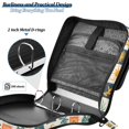 thumbnail image 4 of FORMRS Zipper Binder with Shoulder Strap 2-inch Ring 500 Sheet Capacity File Bag, Beige Playful Stamp, 4 of 5