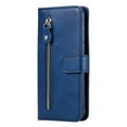 thumbnail image 4 of SaniMore Case for iPhone 15 Pro Max (6.7" 2023), Zipper Wallet Pocket Caed Slots Retro PU Leather Shockproof Drop-proof Flip Kickstand All-around Protective Shell, Blue, 4 of 11