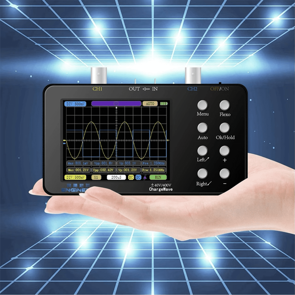 Digital Oscilloscope Dual-Channel 50M Sampling Rate 10M Analogue Bandwidth 6A Current Waveform Measurement B