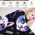 thumbnail image 3 of QZHH Cute Cat Blanket Gifts Cute Cat Silhouettes Plush Funny Print for Adult Soft Lightweight Bedroom Black Cat Blanket Decorations Decor Travel All Season Cartoon Animal, 3 of 6