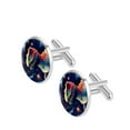 thumbnail image 2 of Starry Dinosaur Elegant Stainless Steel Cufflink Set for Formal Attire - for Weddings and Business Meetings, 2 of 6