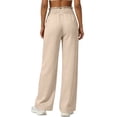 thumbnail image 4 of Miluxas Girl's Wide Leg Pants Elastic Waist Summer Boho Palazzo Pants Beach Vacation Casual Trousers Khaki 11-12Years, 4 of 7