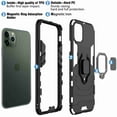 thumbnail image 4 of Dteck Stylish Dual Layer Hard PC Back Case with Ring Grip Kickstand & Support Magnetic Car Mount Function Cover, For iPhone 11 Pro Max (6.5 inch), Black, 4 of 10