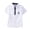 White, variant on UACY Kids Boys Collared Short Sleeve Button Down Shirts Formal Dress Shirts School Uniform Blouse Casual Tops (Blue, 3-4 Years)