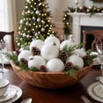 thumbnail image 6 of Sleetly White Christmas Ball Ornaments – 3.15” Shatterproof Glitter Snowball Decorations for Holiday Xmas Tree Decor, 12-Pack, 6 of 10