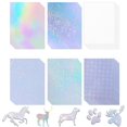 thumbnail image 1 of AIMEET 30 Sheets Holographic Vinyl Sticker Paper, 8.26 x 11.8 inch Vinyl Sticker Paper, self-Adhesive Waterproof Quick, 1 of 4