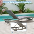 thumbnail image 2 of Danrelax Ensemble de 3 Chaises Longues Inclinables, Dossier Moderne Réglable et Table d'Appoint, Gris, 2 of 9
