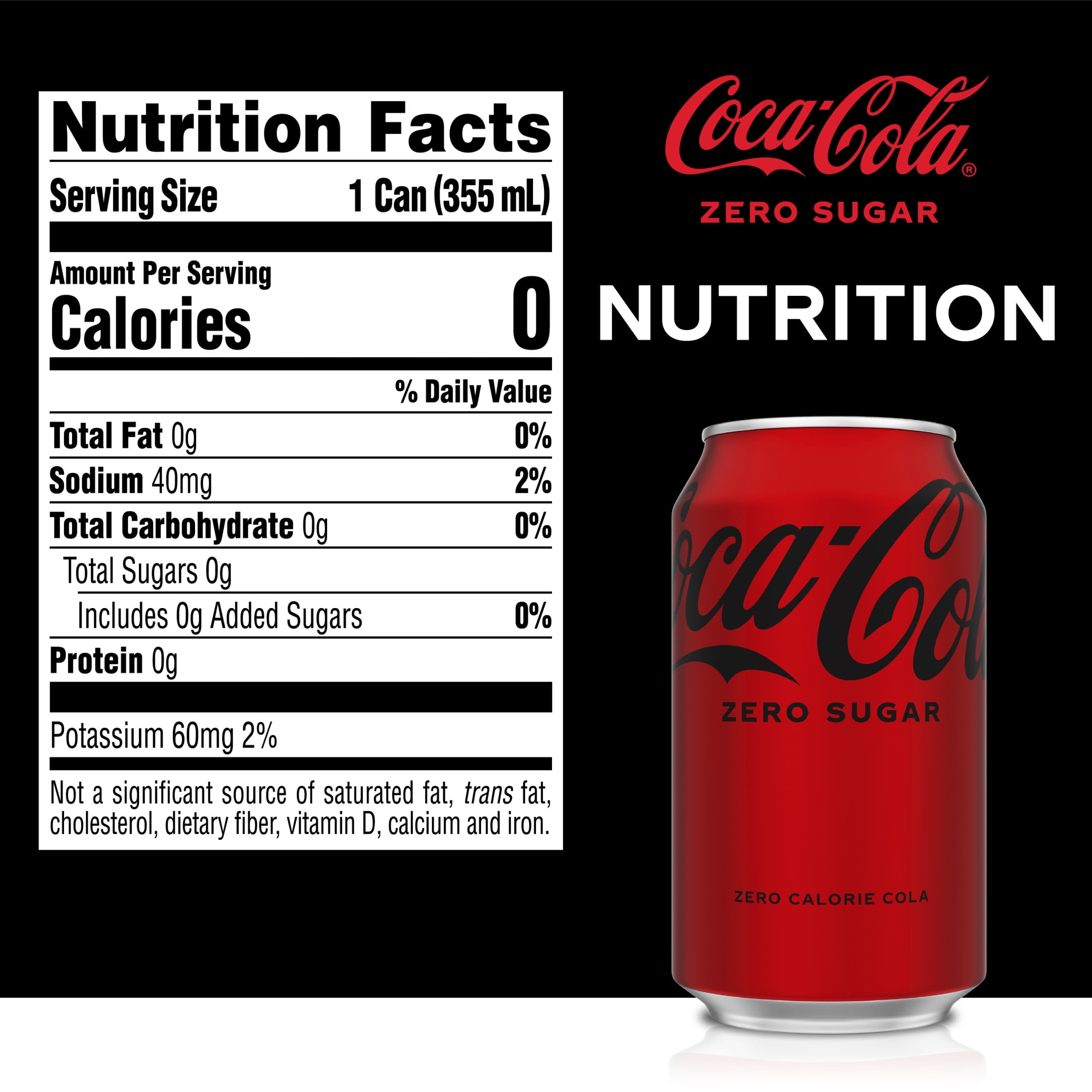 Coca-Cola Zero Sugar Sugar-Free Soda Pop, 12 fl oz Cans, 24 Pack