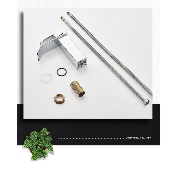 Grifo De Lavabo En Cascada Plateado, Grifo De Baño con Carrete De Cerámica, Agua Fría Y Caliente Disponible, Grifo Monomando para Lavabo Sin Plomo Y Sin Níquel Rojo Verde Cocina, Decoración y Otros