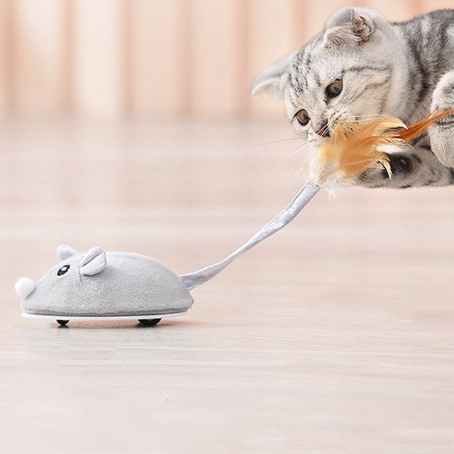 Ratón de juguete con sensor inteligente para gatos Ehuebsd Juguete de peluche eléctrico interactivo