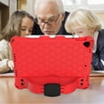 thumbnail image 5 of Dteck iPad 10.2 2021 Case with Adjustable Shoulder Strap, Kids Case for iPad 9th Gen/iPad 8th Gen/iPad 7th Gen, Heavy Duty Rugged Kickstand Case with Hand Strap & Pencil Holder, Red, 5 of 6