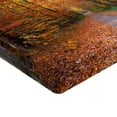 thumbnail image 2 of Ambesonne Fall Fitted Sheet, Vibrant Trees Pathway, California King, Orange Yellow Green, 2 of 3