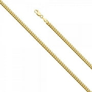 14K Gold 4.0mm Solid Miami Cuban 120 : 22"