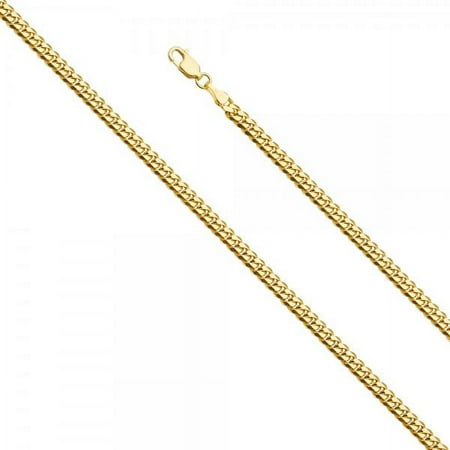 14K Gold 4.0mm Solid Miami Cuban 120 : 7.5"