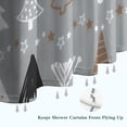 thumbnail image 6 of Gray Christmas Tree Pattern Shower Curtain 36"x72" ,Bathroom Decorative Shower Curtains Set with 12 Hooks,Modern Waterproof Washable Shower Curtain, 6 of 6