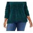 thumbnail image 3 of Style & Co Women's Chenille Sweater Green Size PXL, 3 of 3